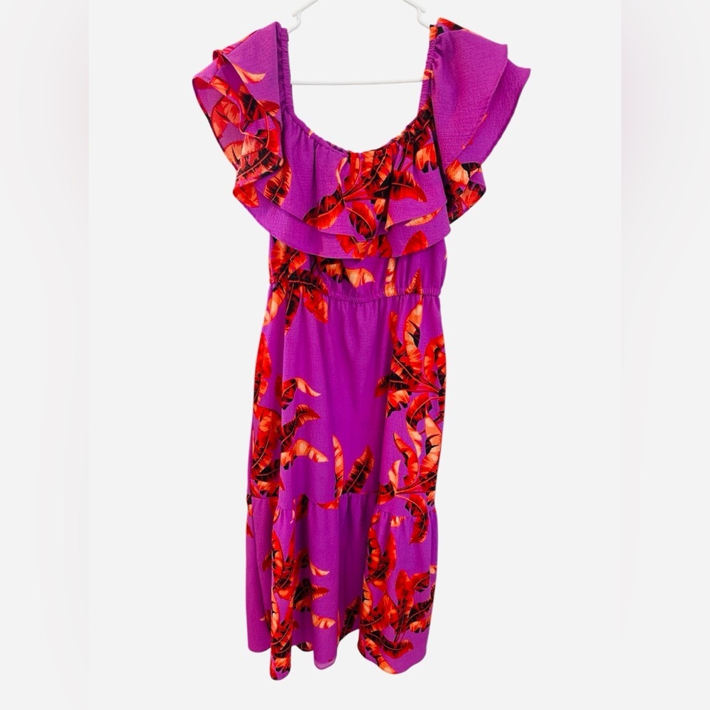 Sofia by Sofia Vergara Purple and Red Maxi Dress